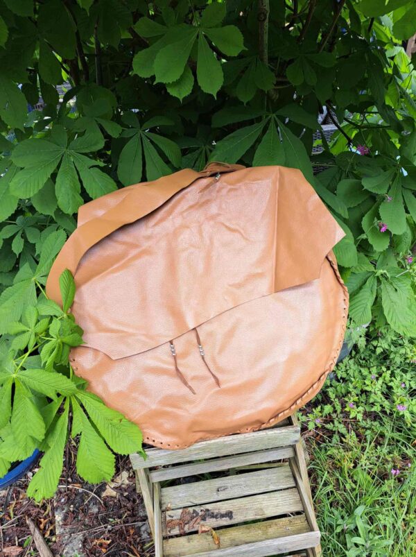 Sac pour tambour chamanique en cuir | Sjamaan.nl