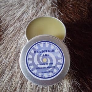 Soins du tambour chamanique : boîte de 15 ml de soins pour tambour.